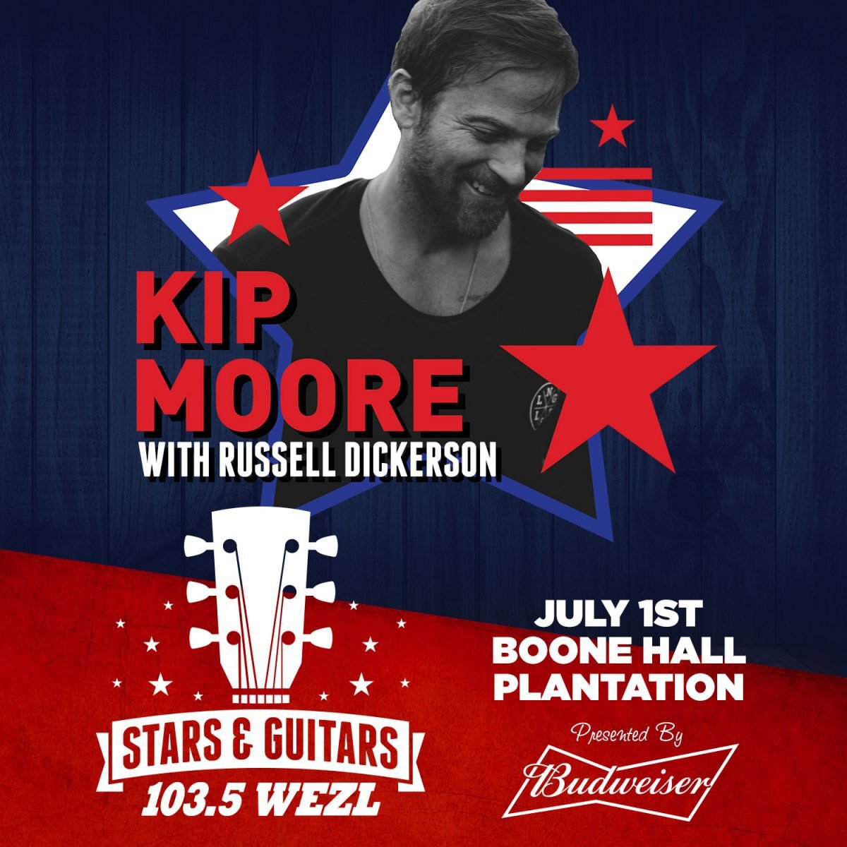 WEZL’s Stars & Guitars Concert will be headlined by Kip Moore Site Name