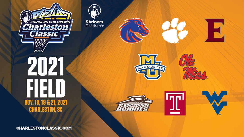 Matchups for 2021 Shriners Children’s Charleston Classic Announced ...