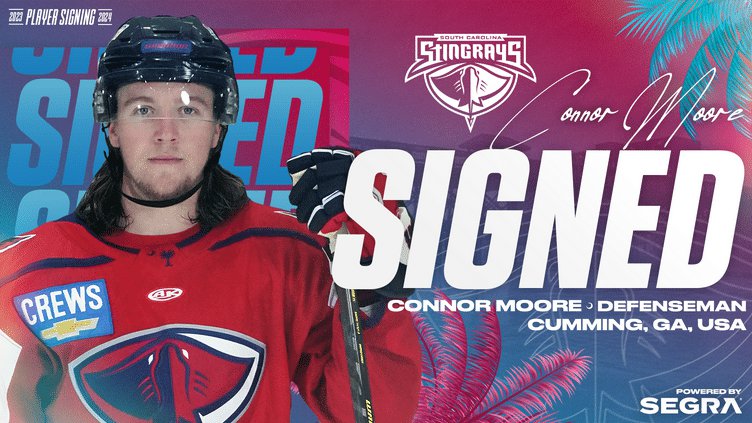 Stingrays Sign Connor Moore - Holy City Sinner