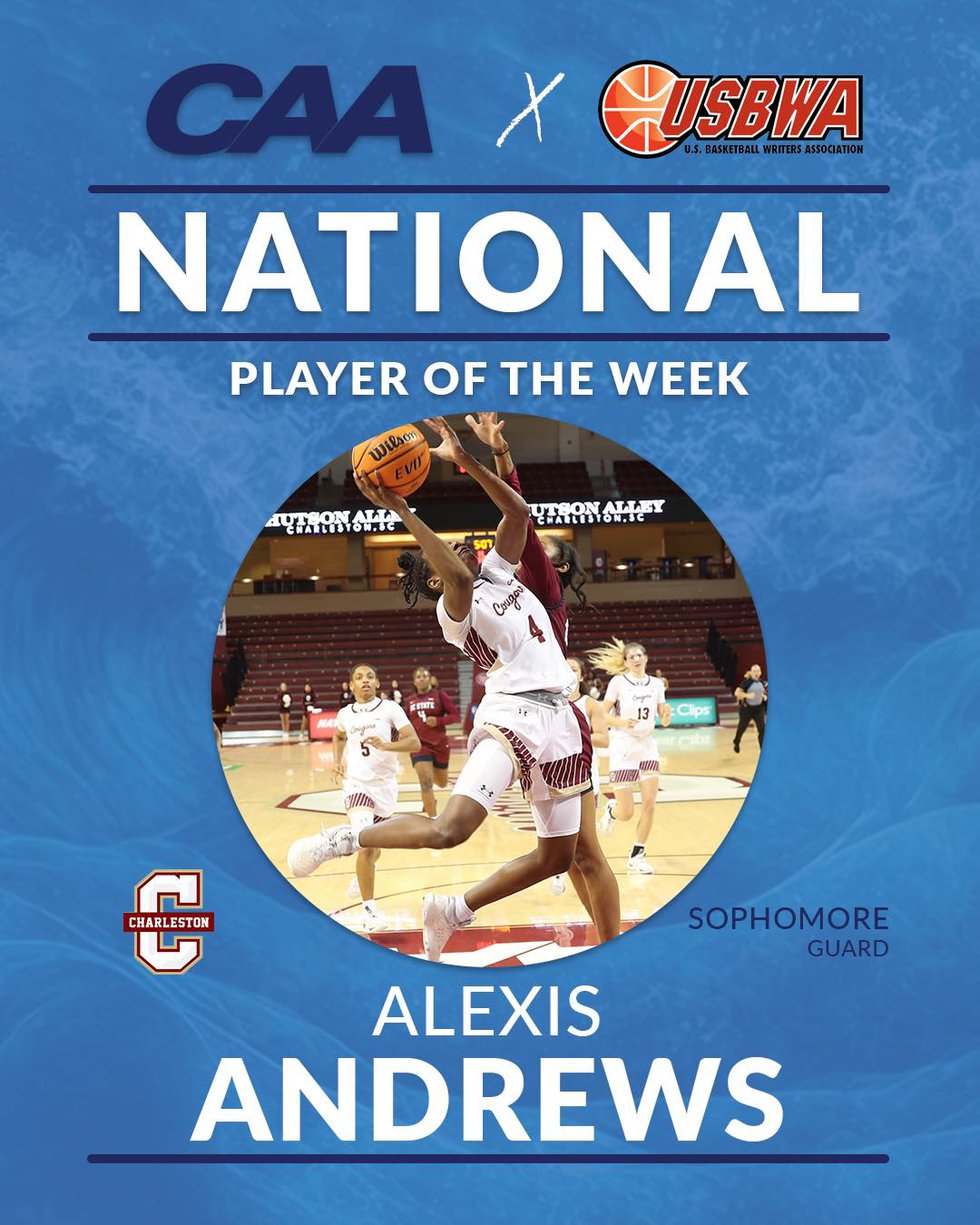 Charleston’s Andrews Earns USBWA National Player Of The Week Honor ...