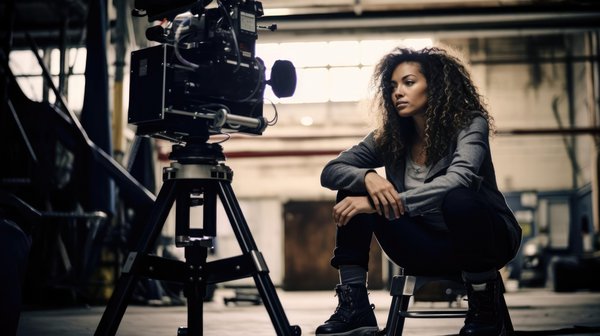 diversity and inclusivity photography woman working on film set movie director