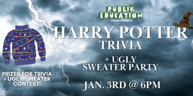 Harry Potter Trivia + Ugly Sweater Contest @ Snafu Brewing Co!.jpg