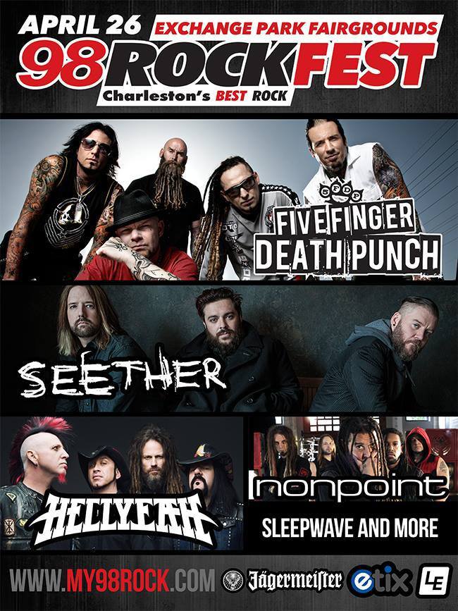 98 Rockfest Returns April 26th With Five Finger Death Punch, Seether ...